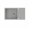 Quadron Zlewozmywak granitowy CHRISTIAN 136 XL – jednokomorowy, wpuszczany, silver stone/elementy szare HCQC57845SZKPC